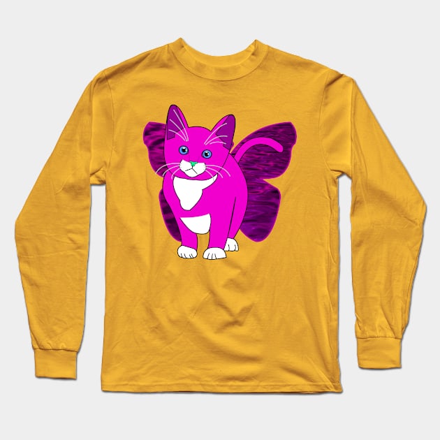 Fluttercat  Cherry Long Sleeve T-Shirt by WarrenDMS